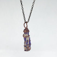 Load image into Gallery viewer, Purple Jasper Antique Copper wrapped pendant - Kalypso&#39;s Hazina
