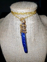 Load image into Gallery viewer, Lapis Lazuli Pendant in Gold Casing
