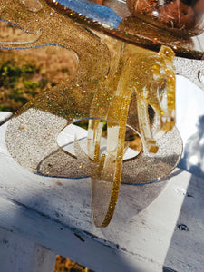 Glittery Viper Plant Stand. Candle Stand.